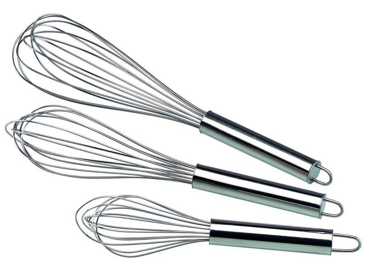 Kitcheniva Set of 3 STAINLESS STEEL BALLOON WIRE WHISK 8/10/12 inch